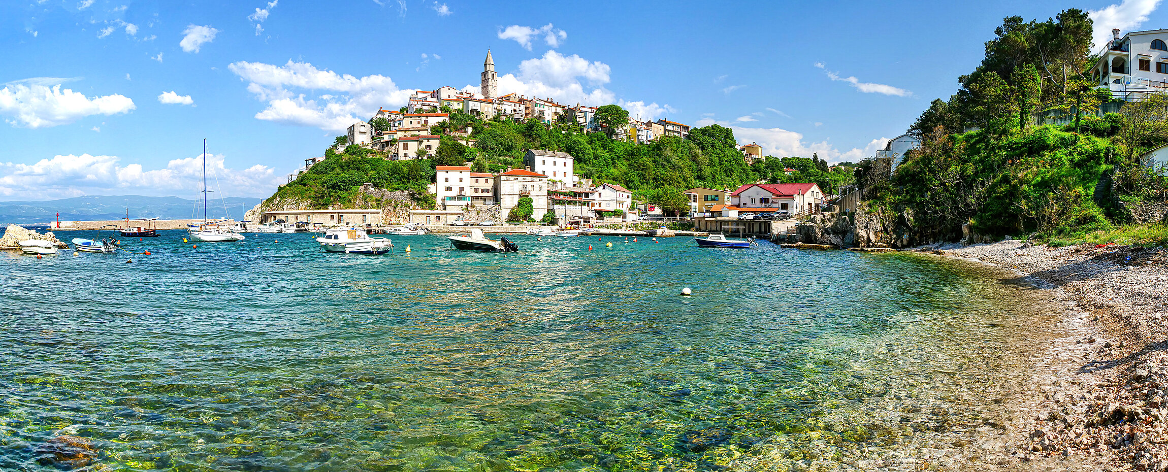 Blick auf die Kvarner Bucht in Kroatien