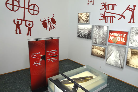 Ausstellungsraum im Pfahlbaumuseum in Unteruhldingen